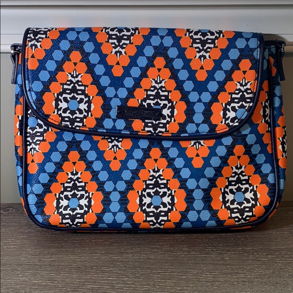 Vera Bradley Orange Blue Hexagon Cross Body Bag